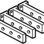 Legrand 026381 DPX³ 1600 serisi için arka terminal giriş çıkış uzun tip 3 kutup
