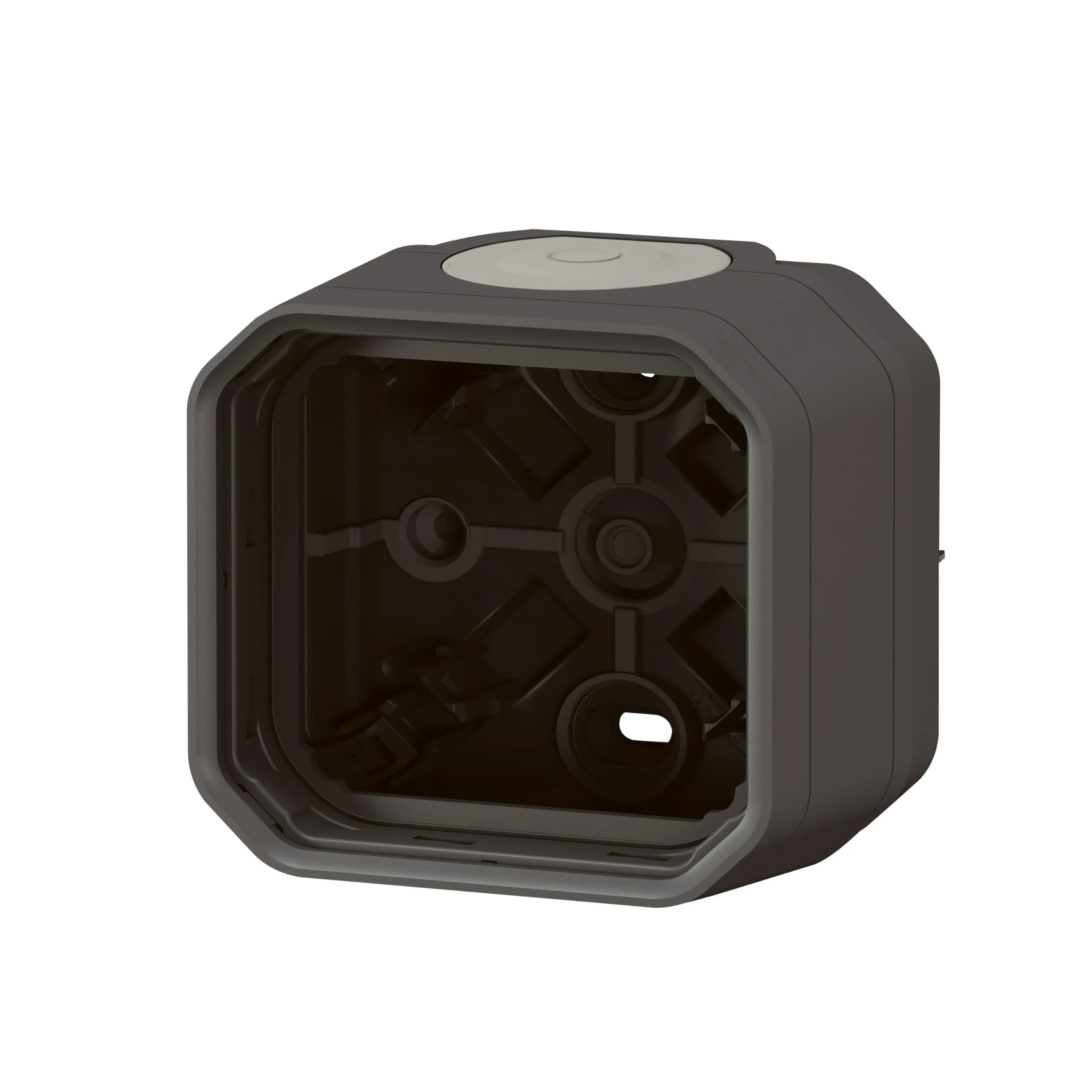 Legrand 069601L 1'li, membranlı sıva üstü montaj kutusu, Antrasit