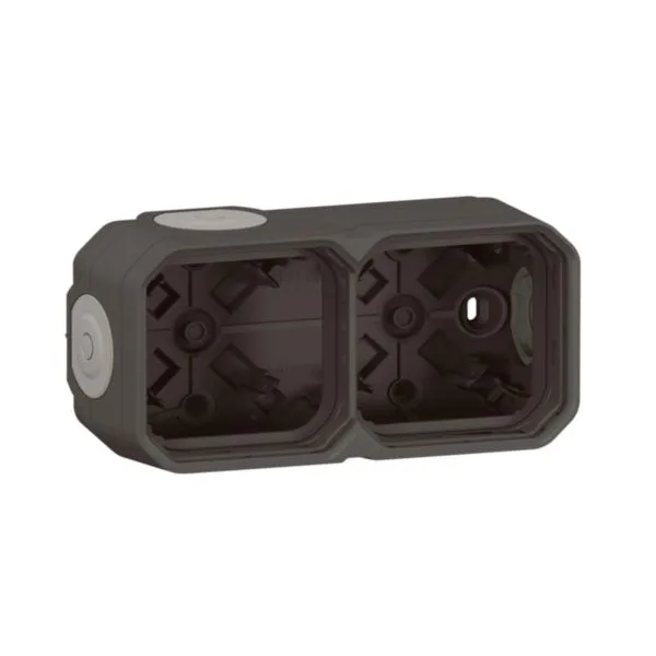 Legrand 069602L 2'li, membranlı sıva üstü montaj kutusu, Antrasit