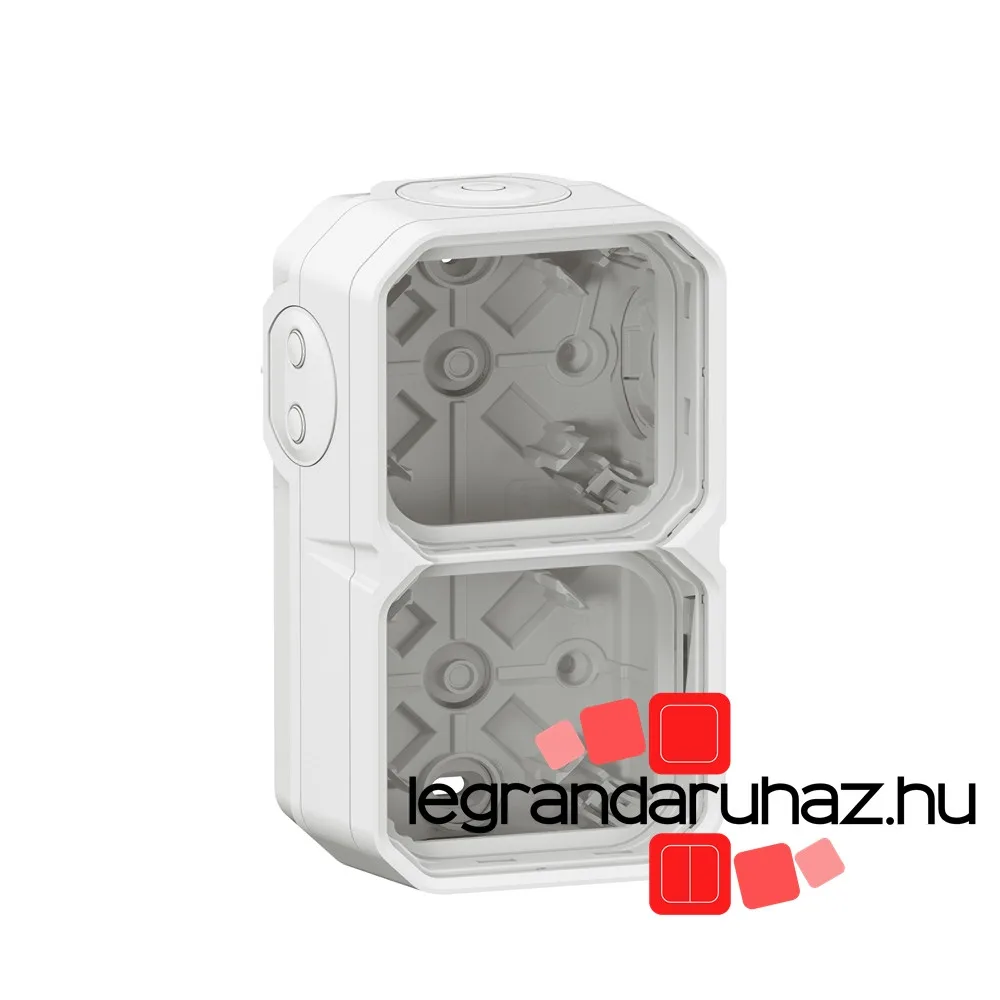 Legrand 069690L 2'li, membranlı sıva üstü montaj kutusu, Beyaz