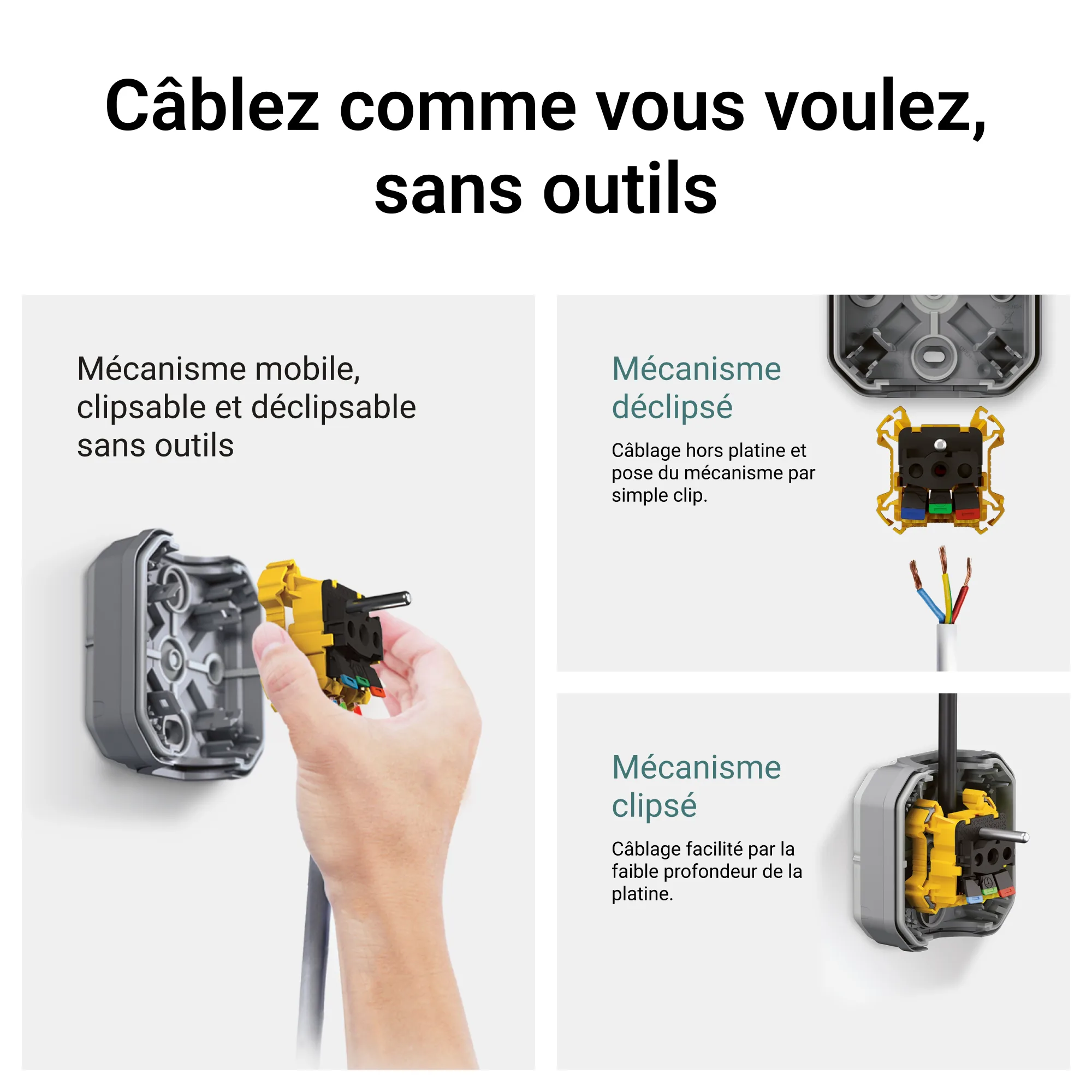 Legrand 069695L Şeffaf kapaklı adaptör , Beyaz