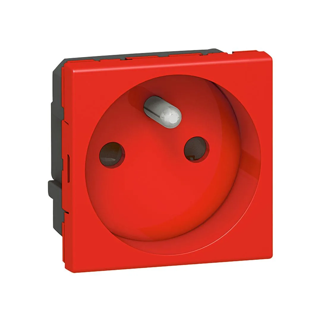 Legrand 077118L Düz Yüzey UPS Priz, 45°, Ç.k, Otomatik, 16A, 250V~, 2M, Kırmızı