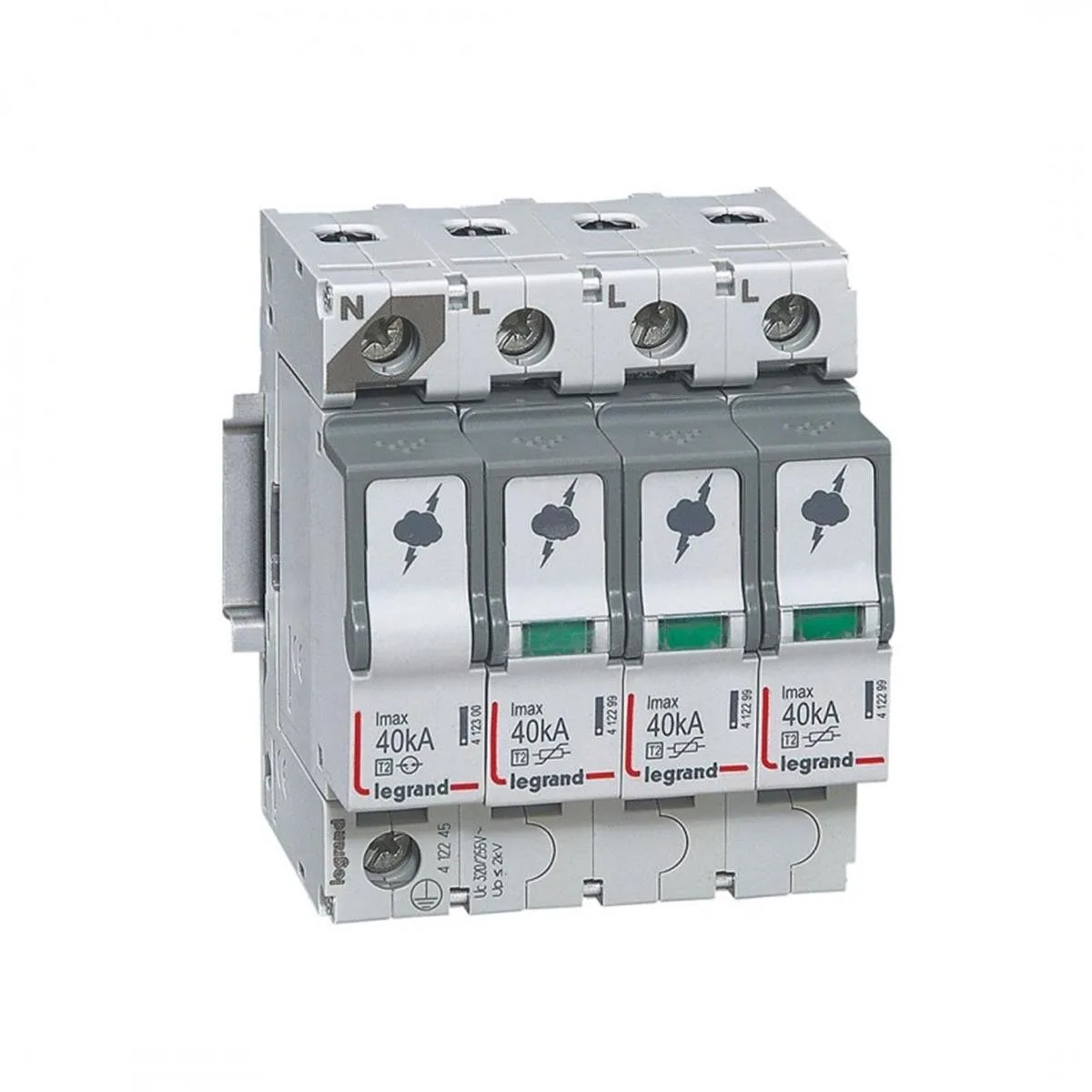 Legrand 412241 Sayaç sonrası için parafudr Tip 2 C tipi Imax 40kA Up:1.7kV 2Kutup