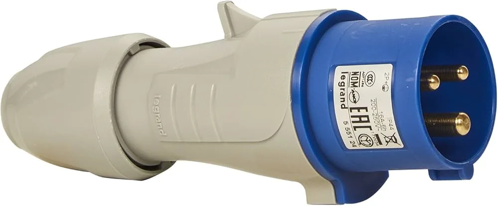 Legrand 555124 P17 Düz Fiş 200/250V 16A 2P+T IP44