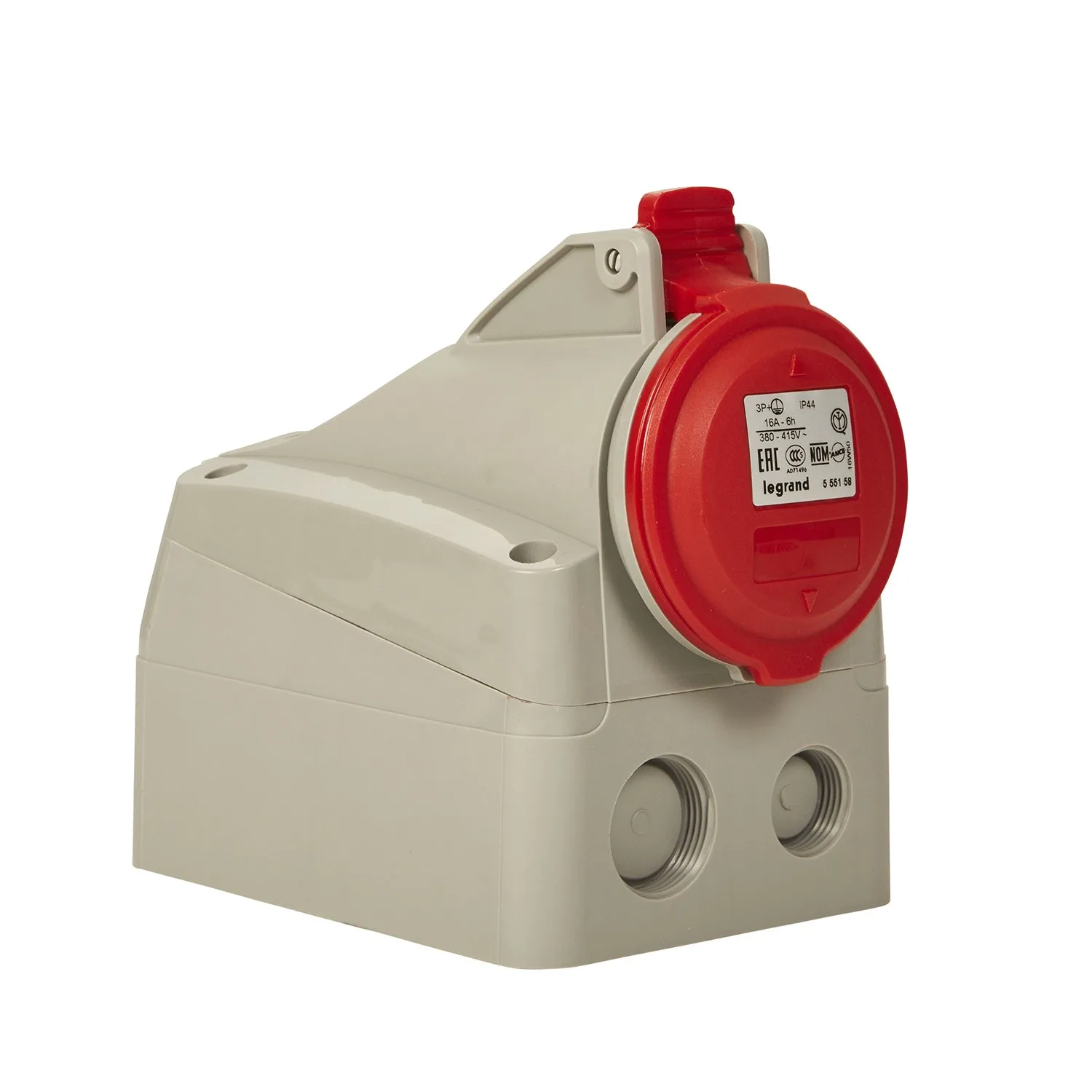 Legrand 555158 P17 Sıva üstü priz 380/415V 16A 3P+T IP44