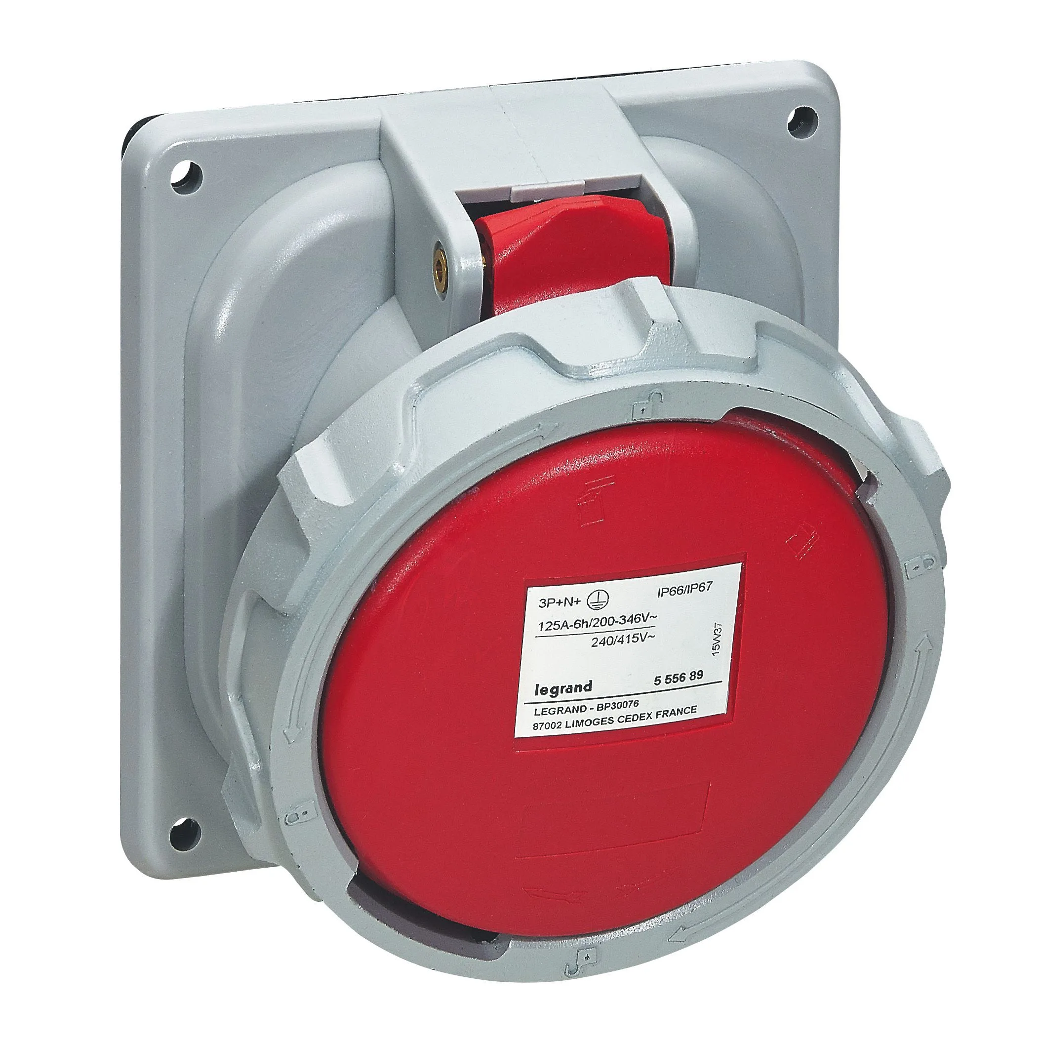 Legrand 555689 P17 Eğik Makina Prizi 125A 4P+T 400V IP67