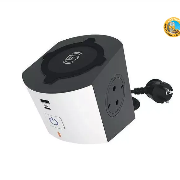 Legrand 694506 Grup Priz 2X2P+T Ind USB 2M B/n