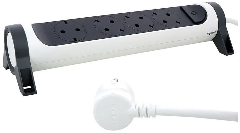 Legrand 694536 Grup Priz 4X2P+T Rotfıx 3M B/n