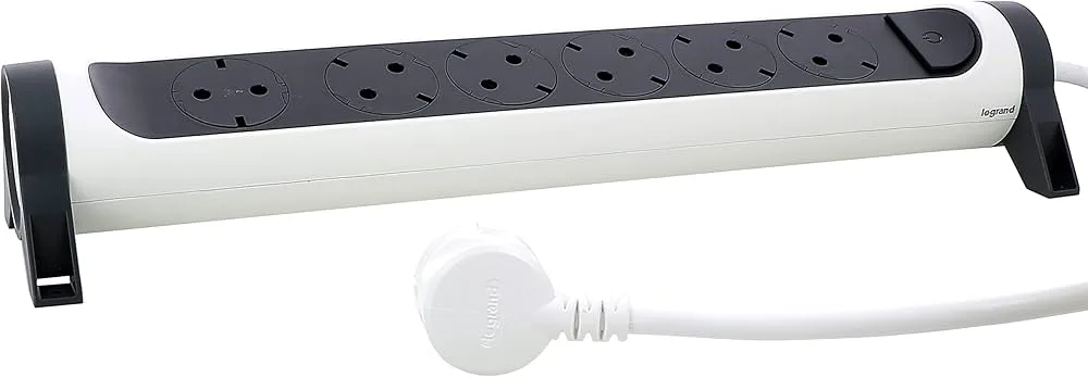 Legrand 694539 Grup Priz 6X2P+T Rotfıx 3M B/n