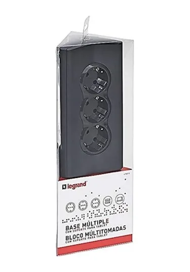 Legrand 694811 Masa Üstü Grup Priz 3 X 2P+E + 2 X USB Şarj Prizi Siyah - 1,5 Metre