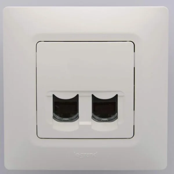 Legrand 767140 Salbei serisi beyaz 2 çıkışlı RJ45 cat6 UTP data prizi
