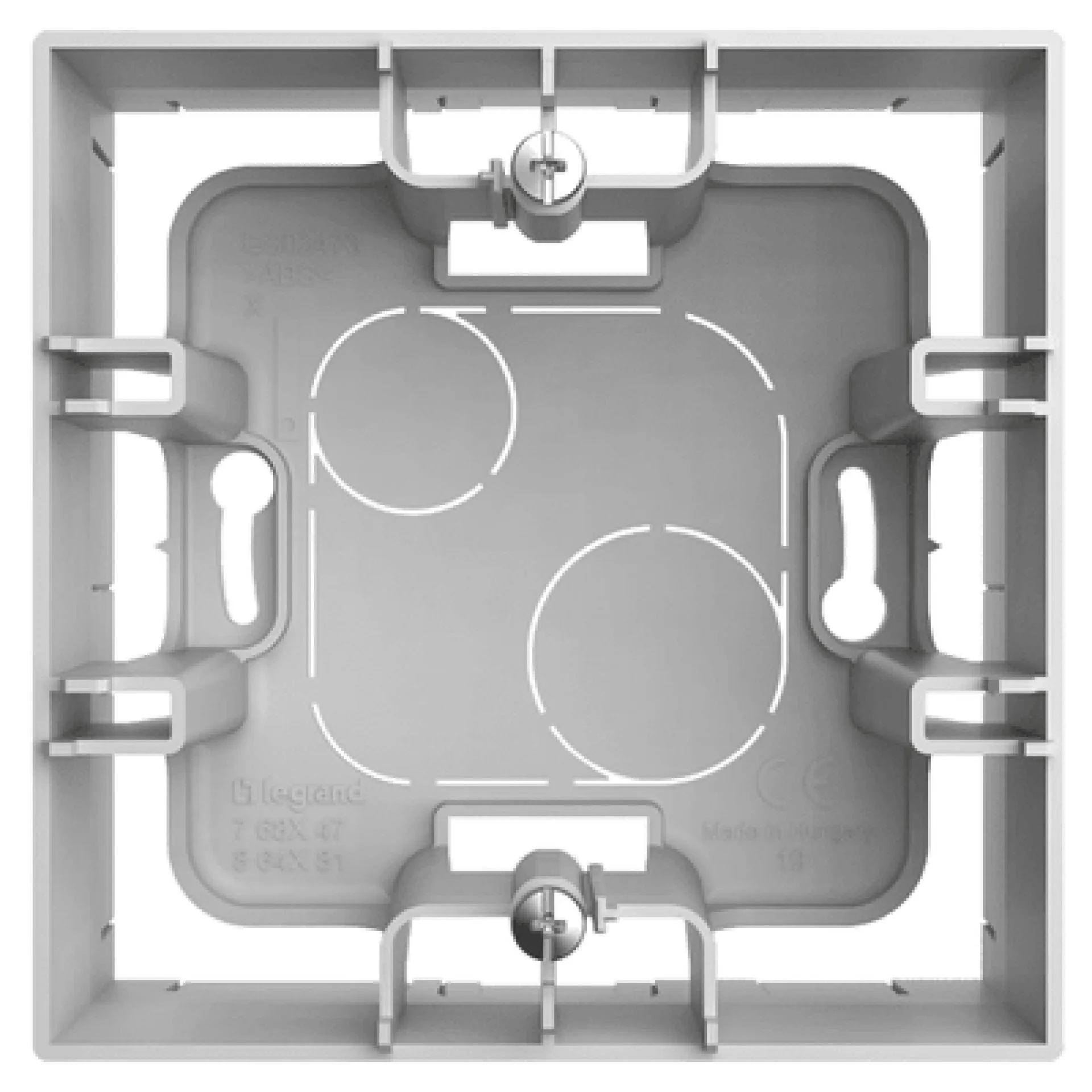 Legrand 767147 Salbei serisi beyaz sıva üstü kasa tekli