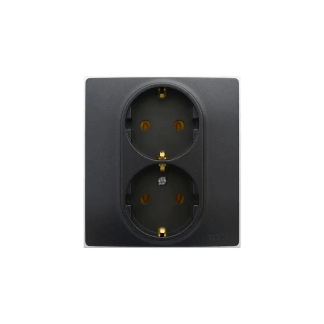 Legrand 767316 Salbei serisi Antrasit renk ikili topraklı priz 230V 16A