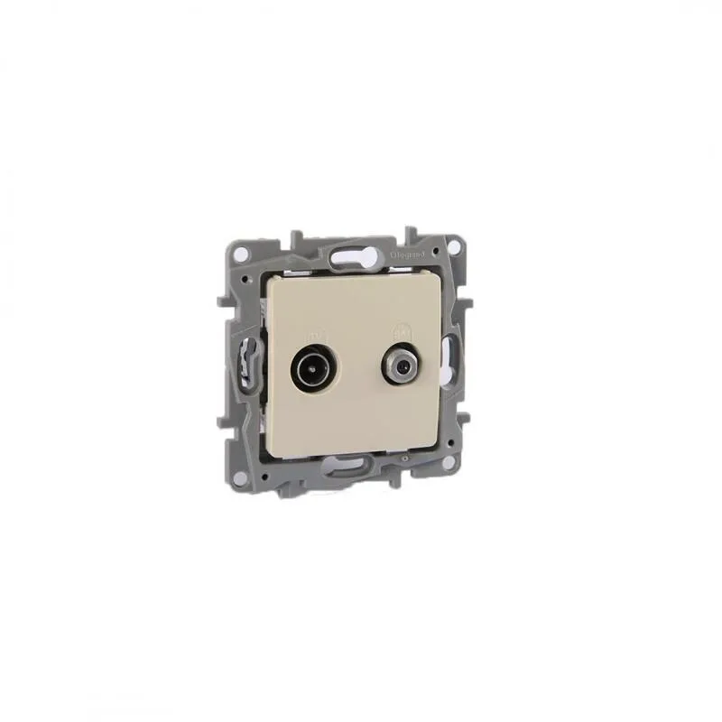 Legrand 767427 Salbei SERISI Bej TV -sat Prizi Geçişli