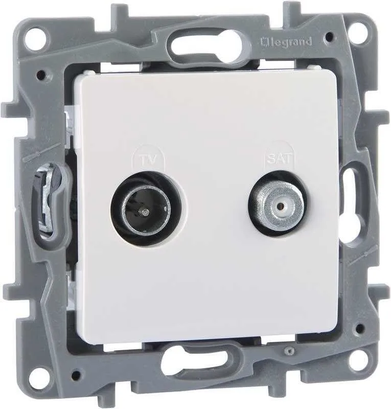 Legrand 768128 Raventi Beyaz TV-SAT Priz Sonlu