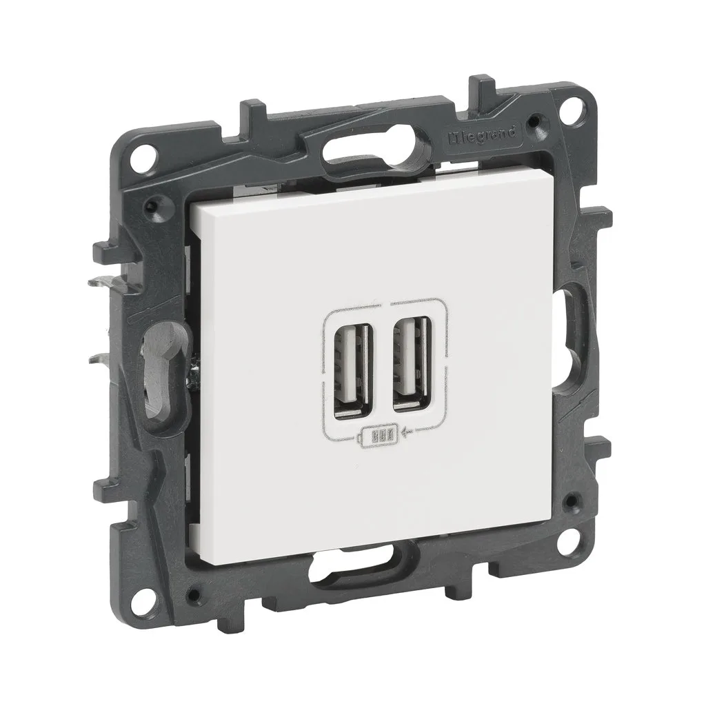 Legrand 768194 Raventi Ikılı USB Sarj Beyaz