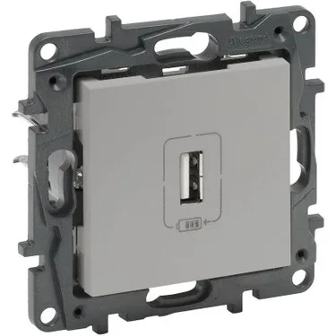 Legrand 768297 Raventi Teklı USB Sarj Alüminyum