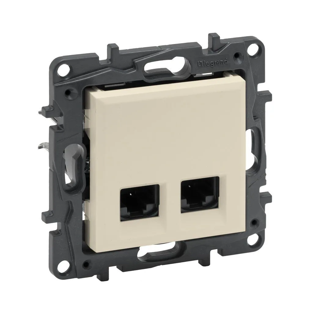 Legrand 768440 Raventi 2XRJ45 CAT6 Utp Krem