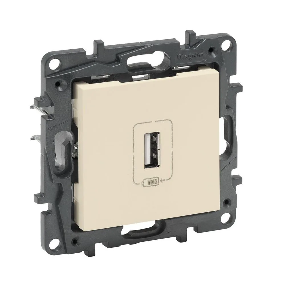 Legrand 768497 Raventi Teklı USB Sarj Krem