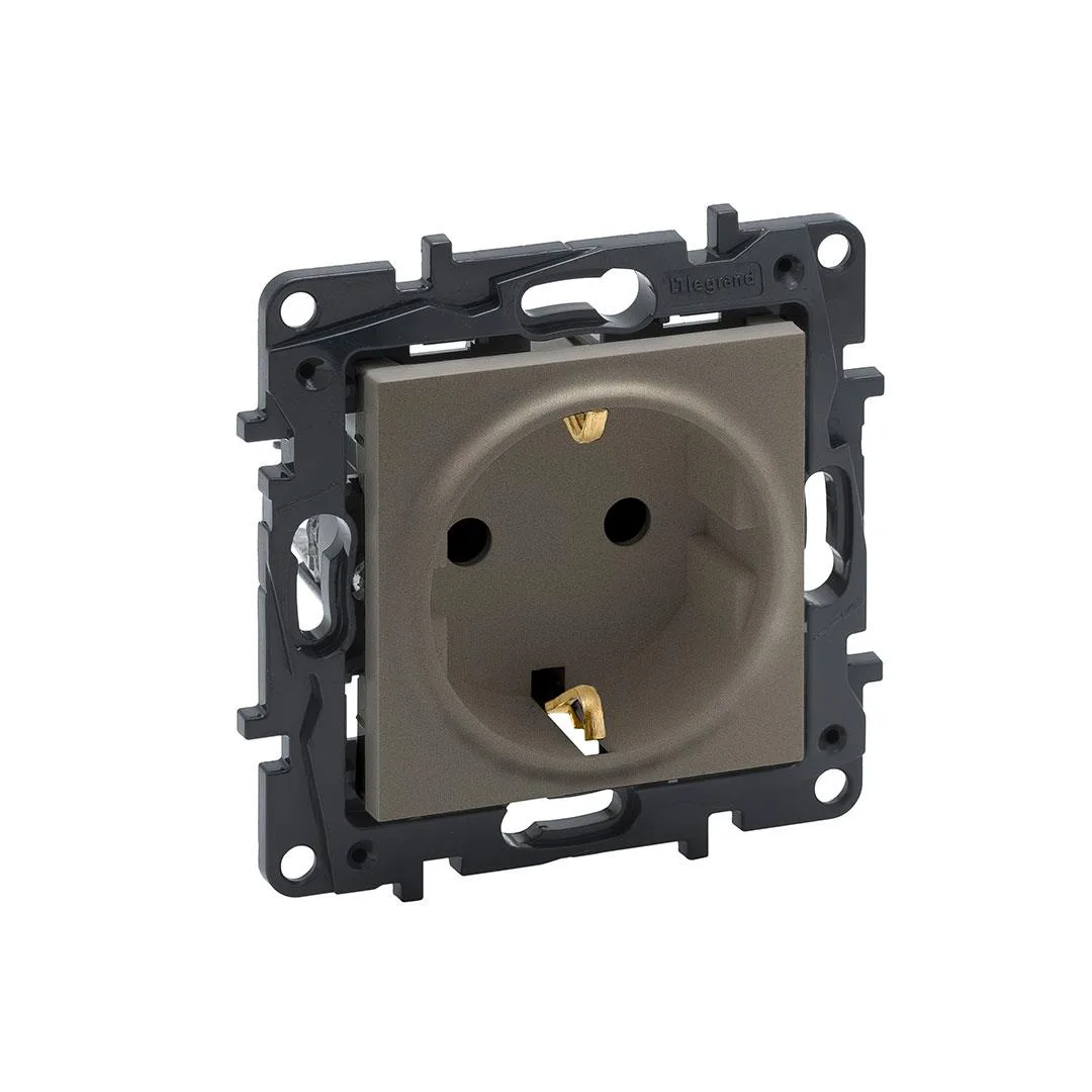 Legrand 768514 Raventi Topraklı Priz,bronz
