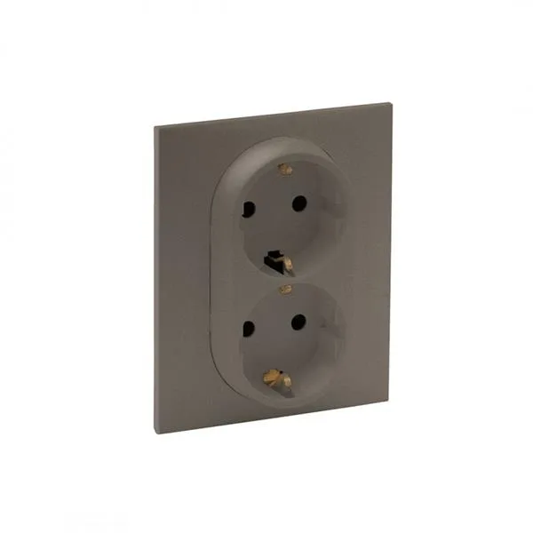 Legrand 768516 Raventi Ikılı Topr Priz, Bronz