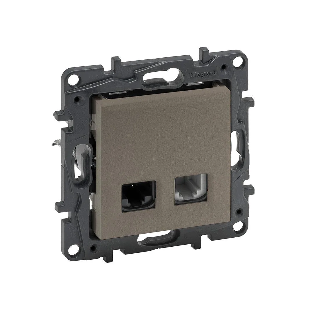 Legrand 768537 Raventi RJ11 X RJ45 C6 Utp Bronz