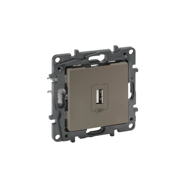 Legrand 768597 Raventi Teklı USB Sarj Bronz