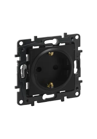 Legrand 768615 Raventi C. Kor.topr Priz,sıyah