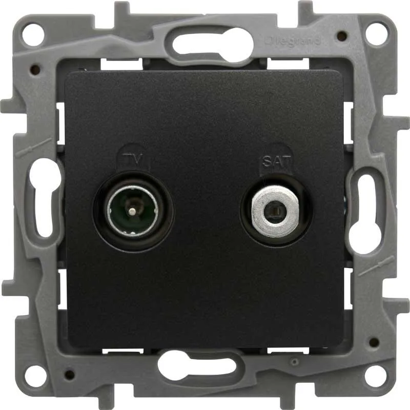 Legrand 768628 Raventi TV/sat Sonlu Siyah