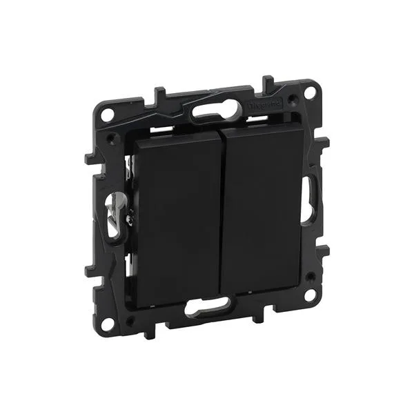 Legrand 768668 Raventi Ikılı Light Butonu Siyah
