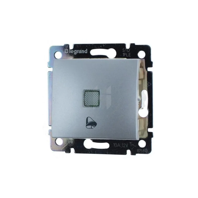 Legrand 770115 Valena Işıklı zil butonu (çan sembollü) Alüminyum