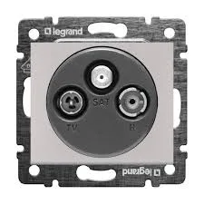 Legrand 770136 Valena -TV-RD-SAT prizi Geçişli dağıtım için sonlu Alümiyum