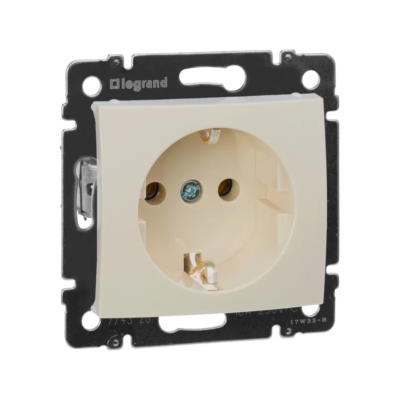Legrand 774320 Valena topraklı priz 10/16 A - 250V AC Bej