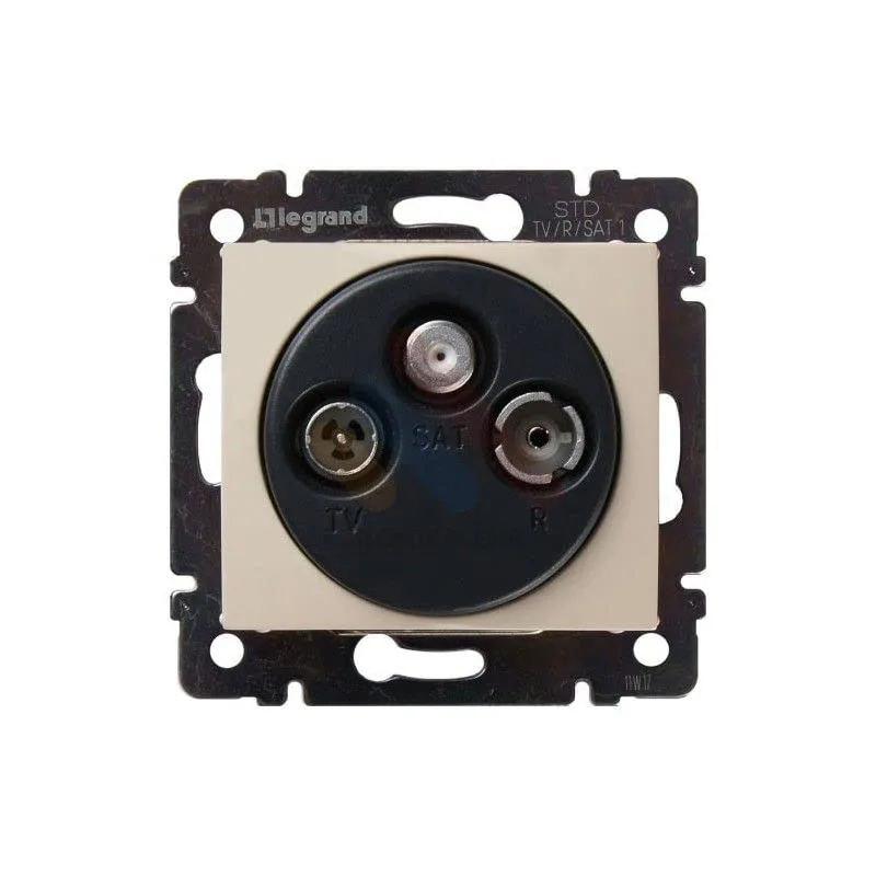 Legrand 774335 Valena -TV-RD-SAT prizi Yıldız dağıtım için sonlu Bej