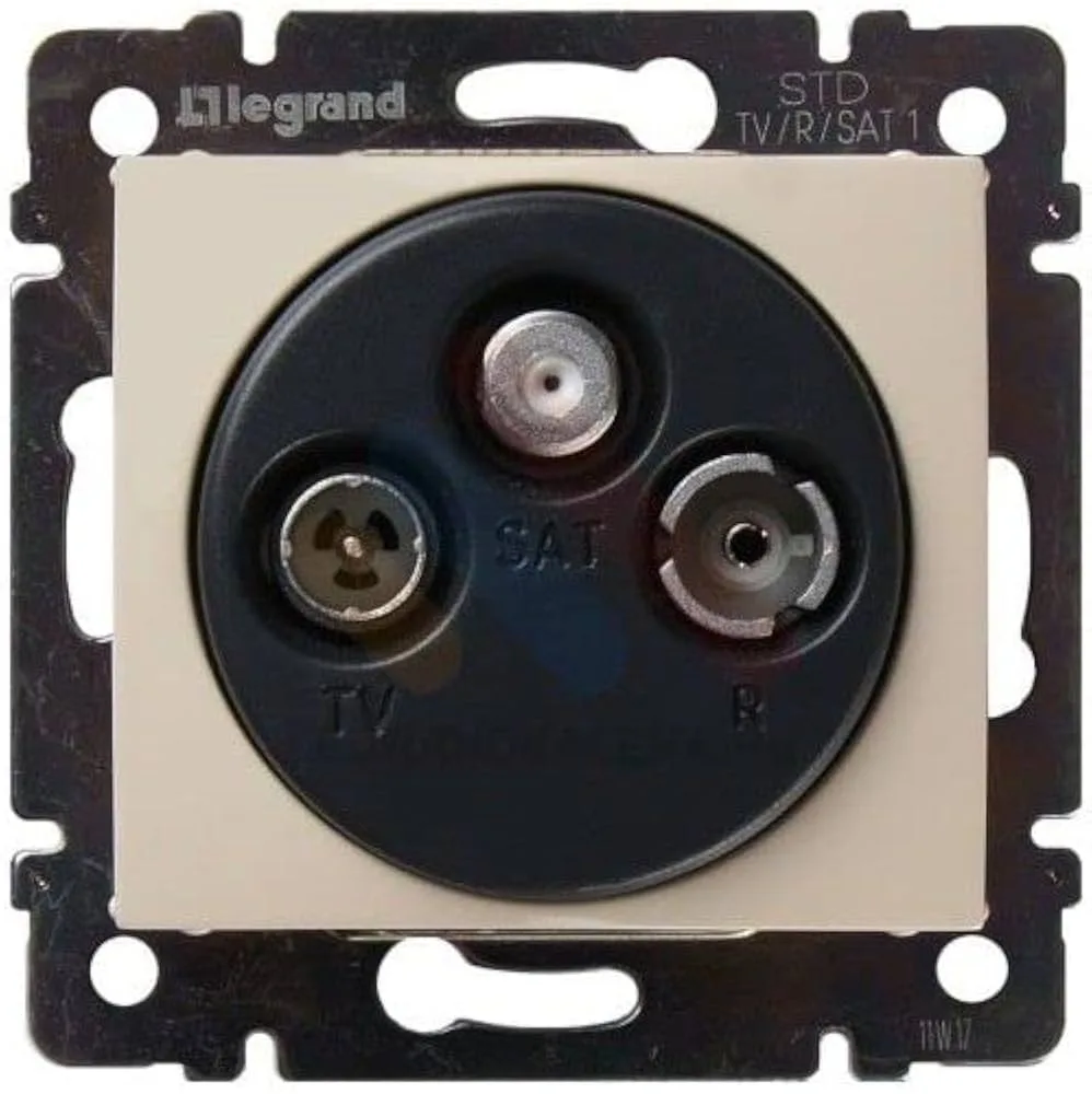 Legrand 774336 Valena -TV-RD-SAT prizi Geçişli dağıtım için sonlu Bej