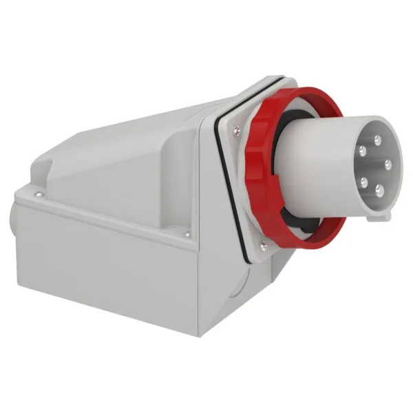 Schneider 81583 Pratika 5X63A 3P+N+E 380-415VAC IP67 Eğik Duvar Fişi