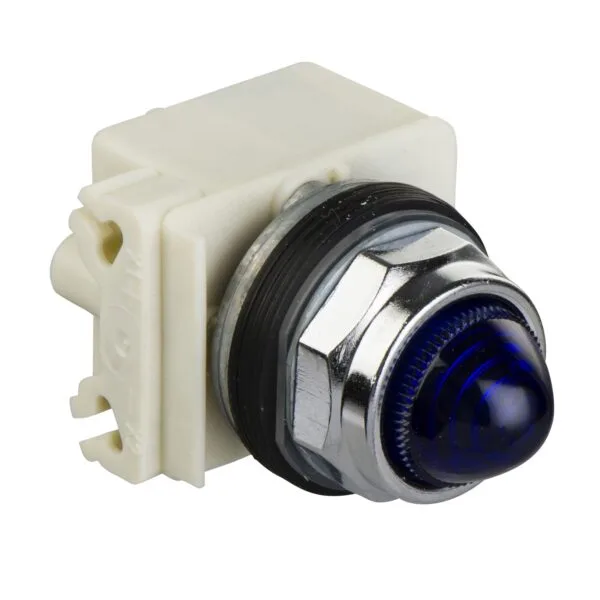 Schneider 9001KP7L9 30mm 230V AC Ba 9S IP66 Mavi Sekizgen Pilot Işığı