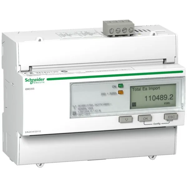 Schneider A9MEM3355 İEM3355 125A 1 Dijital Giriş/Çıkışlı Modbus Enerji Ölçer