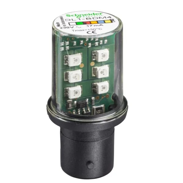 Schneider DL1BDM4 230V Ba 15D Tabanlı Kırmızı Korumalı Led Ampul