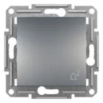 Schneider EPH0800162 Asfora Çelik Zil İşaretli Çerçevesiz Liht Anahtar