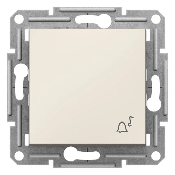 Schneider EPH0870123 Asfora Krem Zil İşaretli Çerçevesiz Liht Anahtar