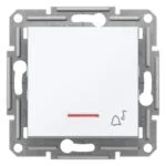 Schneider EPH1770121 Asfora Beyaz Çerçevesiz Zil İşaretli Işıklı Anahtar