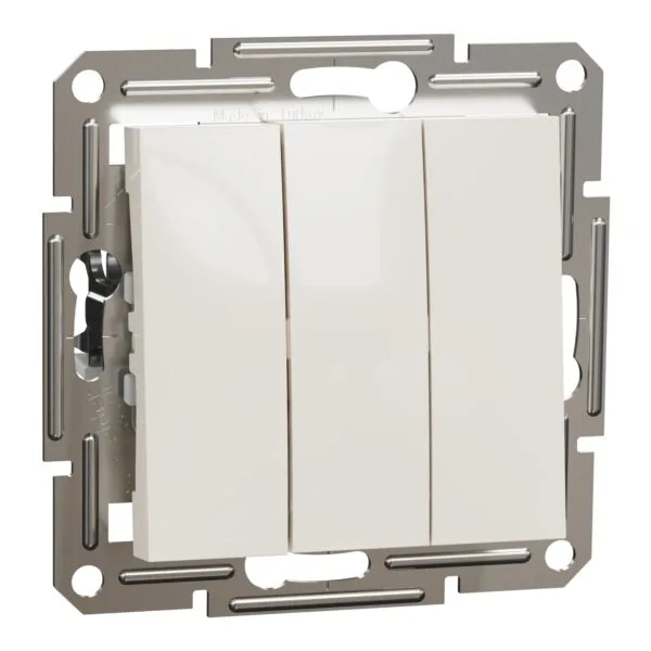 Schneider EPH2170123 Üçlü Asfora Krem Anahtar