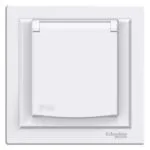 Schneider EPH2800621 Asfora IP44 Vidalı Beyaz Çerçeveli Kapaklı Ups Priz