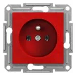 Schneider EPH2870442 Asfora Kırmızı Çerçevesiz UPS Priz