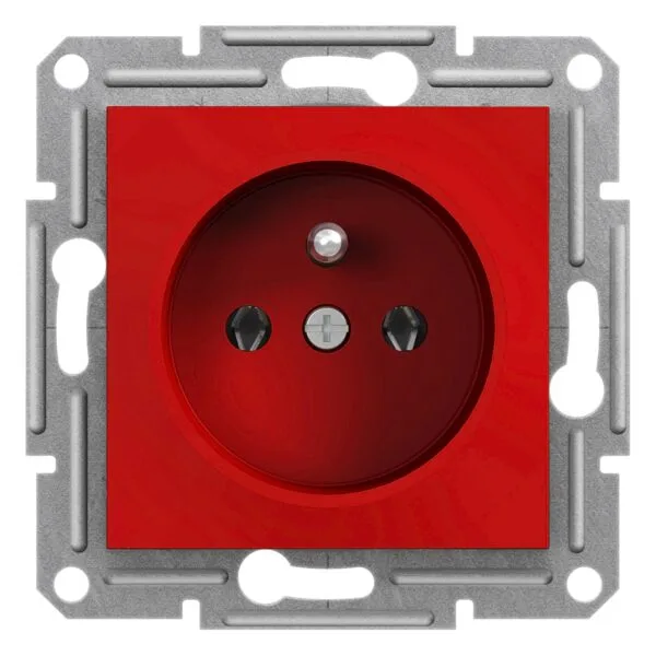 Schneider EPH2870442 Asfora Kırmızı Çerçevesiz UPS Priz