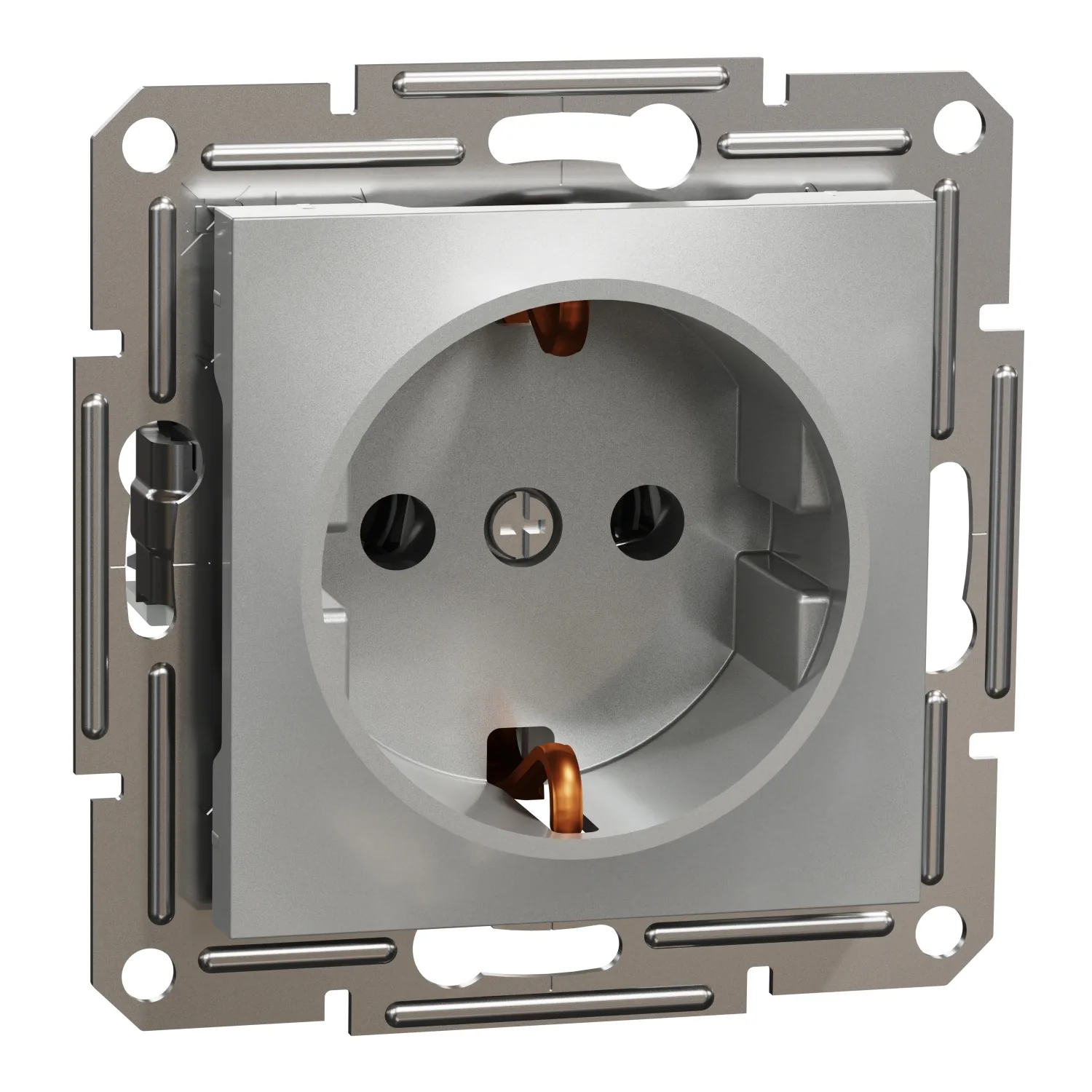 EPH2900161 - Main Schneider EPH2900161 Asfora Plus Alüminyum Çerçevesiz Vidalı Topraklı Priz