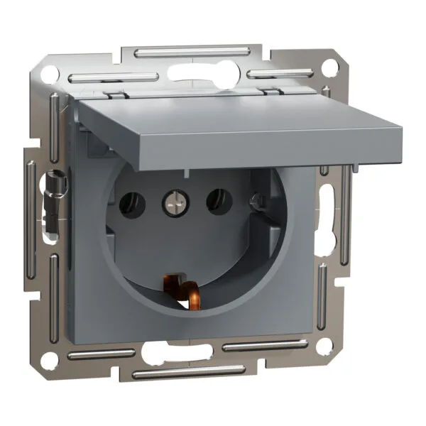 Schneider EPH3100162 16A Asfora Çelik Kapaklı Topraklı Priz