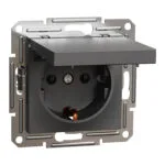 Schneider Asfora EPH3100171 16A Antrasit Kapaklı Topraklı Priz