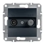 Schneider EPH3400171 Asfora 1DB Antrasit Çerçevesiz Sonlu TV-SAT Prizi